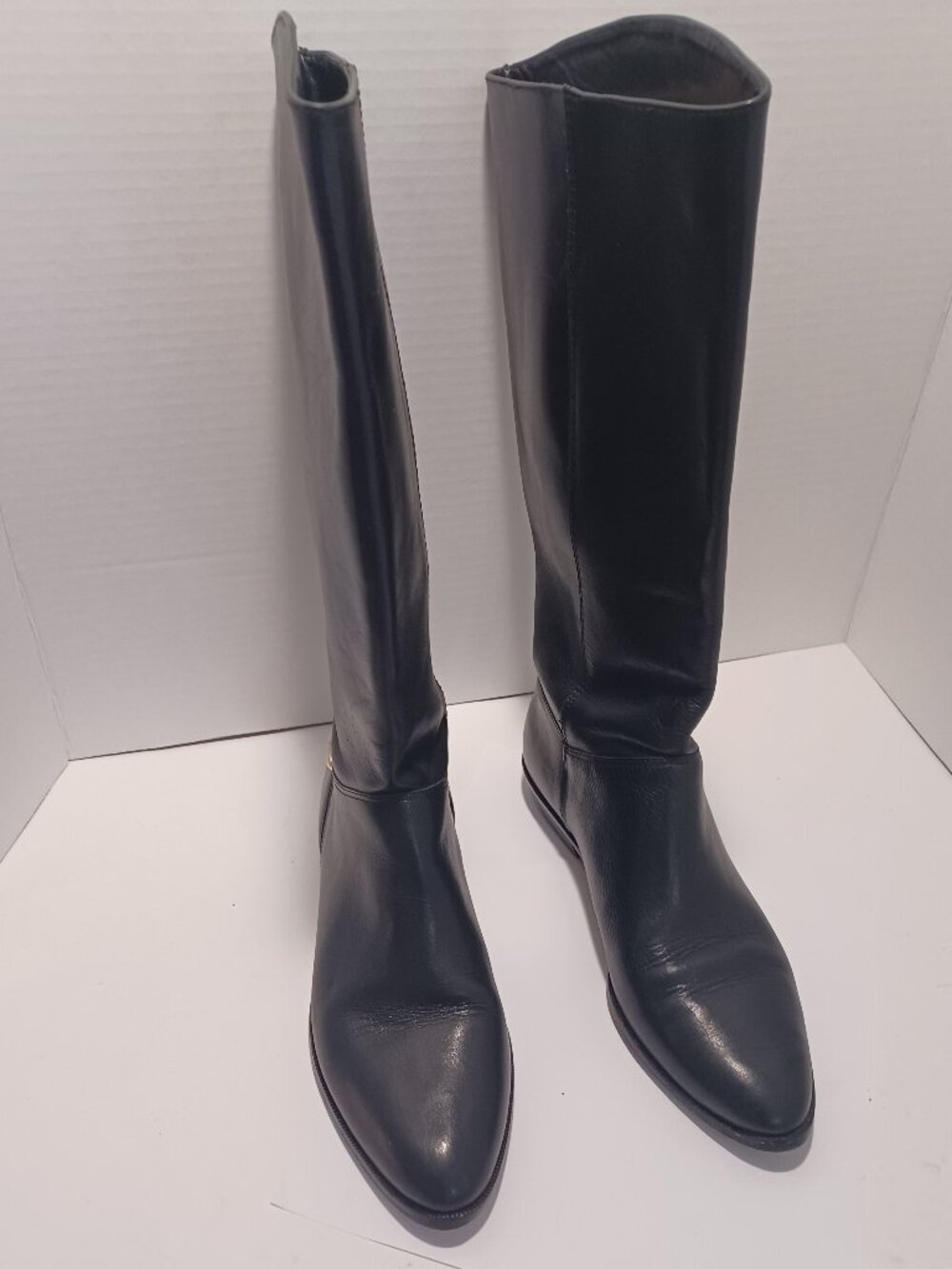 Etienne Aigner Black Soft Leather Mid-Calf Boots 6.5